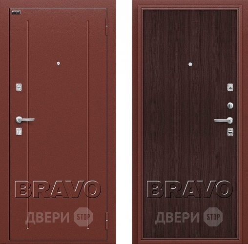 Входная металлическая Дверь Bravo Оптим Норма Wenge Veralinga в Орехово-Зуево