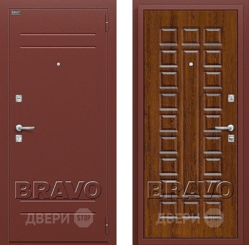 Входная металлическая Дверь Bravo Оптим Нова Французский Дуб в Орехово-Зуево