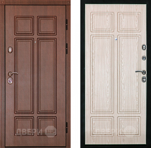 Входная металлическая Дверь (Дверной Континент) Консул Беленый дуб в Орехово-Зуево