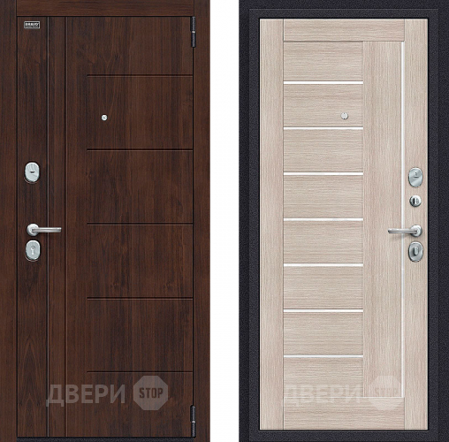 Входная металлическая Дверь Bravo Оптим Модерн Cappuccino Veralinga в Орехово-Зуево