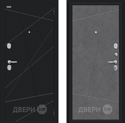 Входная металлическая Дверь Bravo Граффити-5 Букле черное/Slate Art в Орехово-Зуево