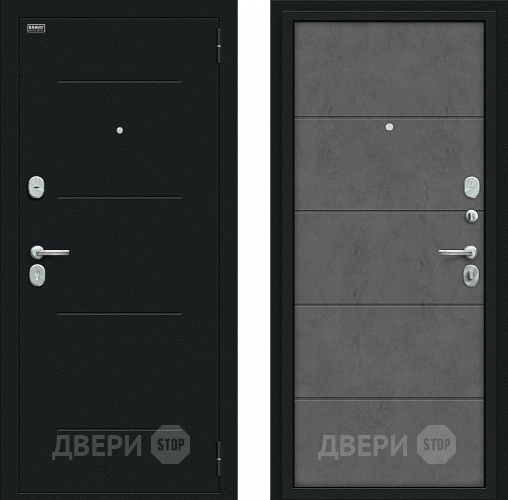 Дверь Bravo Граффити-1 Букле черное/Slate Art в Орехово-Зуево