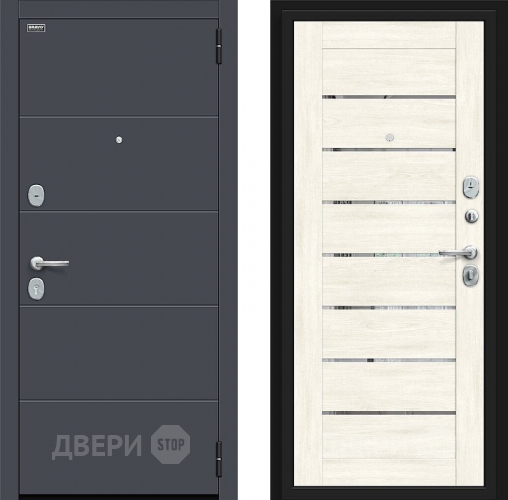 Входная металлическая Дверь Bravo Прайд Kale Graphite Pro/Nordic Oak в Орехово-Зуево