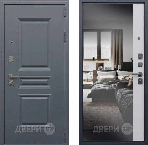 Входная металлическая Дверь АСД Барселона с зеркалом в Орехово-Зуево