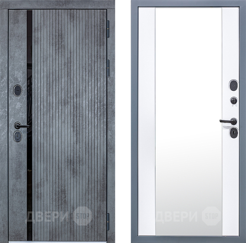 Входная металлическая Дверь Сударь МХ-46 Бетон Зеркало в Орехово-Зуево