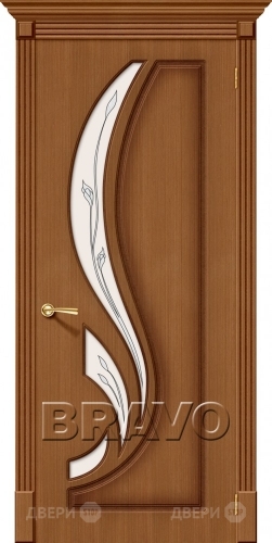 Межкомнатная дверь со стеклом Лилия (Орех) в Орехово-Зуево