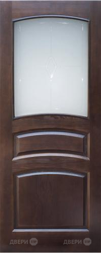 Межкомнатная дверь 16-ПО темный лак в Орехово-Зуево