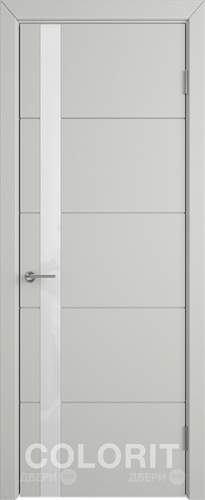 Межкомнатная дверь К4 ПО светло-серая эмаль в Орехово-Зуево