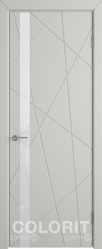 Межкомнатная дверь К5 ПО светло-серая эмаль в Орехово-Зуево