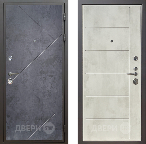 Входная металлическая Дверь Шелтер (SHELTER) Комфорт Бетон урбан индиго 11 Бетон крем в Орехово-Зуево