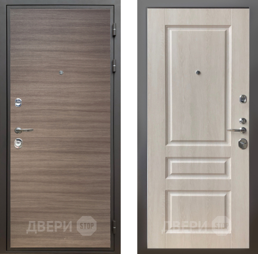 Входная металлическая Дверь Шелтер (SHELTER) Комфорт Дуб тоскано поперечный 3 Дуб филадельфия крем в Орехово-Зуево