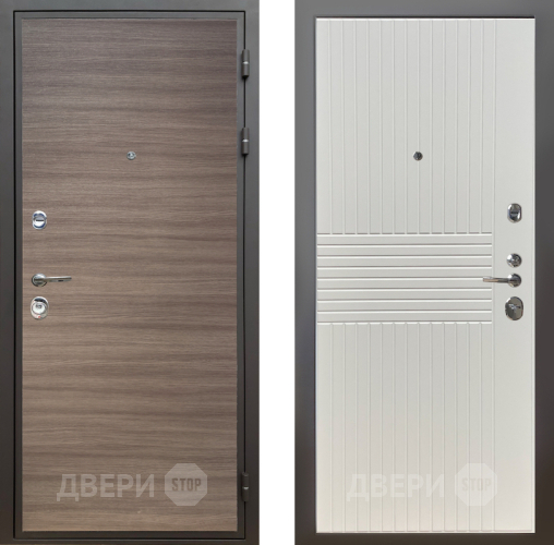 Входная металлическая Дверь Шелтер (SHELTER) Комфорт Дуб тоскано поперечный 10 Силк Сноу в Орехово-Зуево