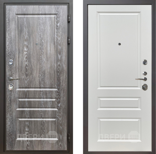 Входная металлическая Дверь Шелтер (SHELTER) Комфорт Дуб шале серебро 1 Белый ясень в Орехово-Зуево