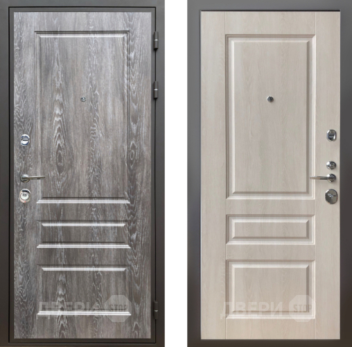 Входная металлическая Дверь Шелтер (SHELTER) Комфорт Дуб шале серебро 3 Дуб филадельфия крем в Орехово-Зуево