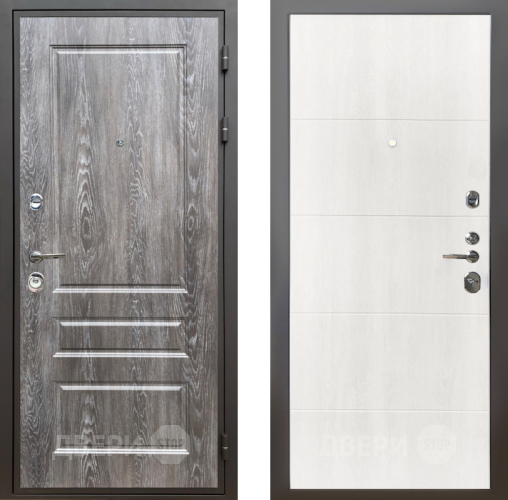 Входная металлическая Дверь Шелтер (SHELTER) Комфорт Дуб шале серебро 7 Дуб филадельфия крем в Орехово-Зуево