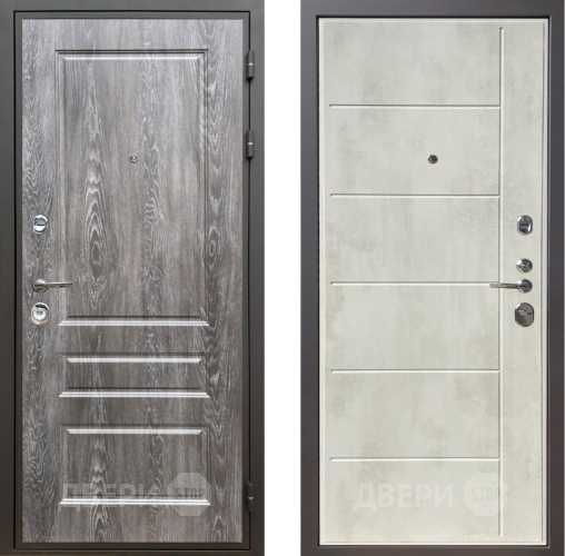 Входная металлическая Дверь Шелтер (SHELTER) Комфорт Дуб шале серебро 11 Бетон крем в Орехово-Зуево