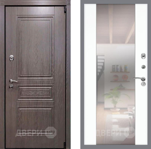 Входная металлическая Дверь Рекс (REX) Пренмиум-S СБ-16 Зеркало Силк Сноу в Орехово-Зуево