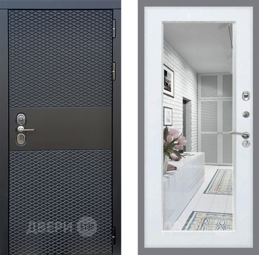 Дверь Стоп БЛЭК CISA Зеркало Белый ясень в Орехово-Зуево