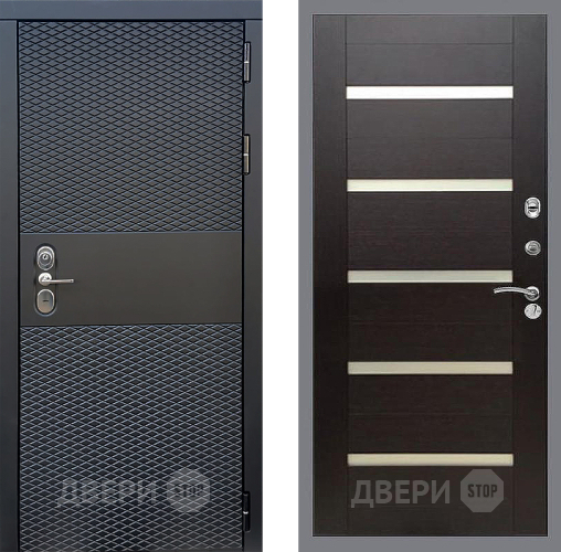 Входная металлическая Дверь Стоп БЛЭК CISA СБ-14 венге поперечный в Орехово-Зуево