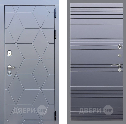 Входная металлическая Дверь Стоп КОСМО Лайн Силк титан в Орехово-Зуево
