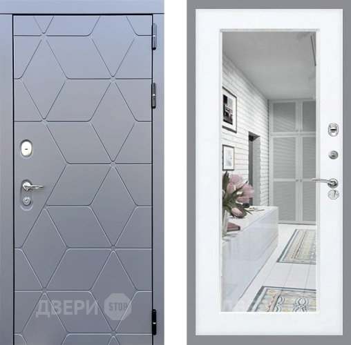 Дверь Стоп КОСМО Зеркало Силк Сноу в Орехово-Зуево