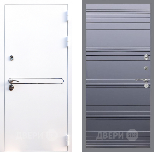 Входная металлическая Дверь Стоп Лайн Вайт Лайн Силк титан в Орехово-Зуево