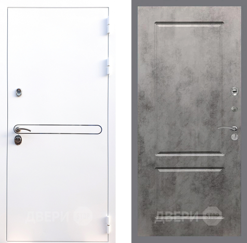 Входная металлическая Дверь Стоп Лайн Вайт ФЛ-117 Бетон темный в Орехово-Зуево