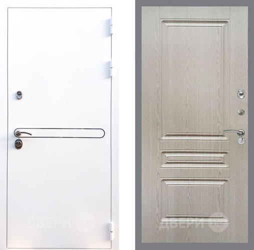 Входная металлическая Дверь Стоп Лайн Вайт ФЛ-243 Беленый дуб в Орехово-Зуево