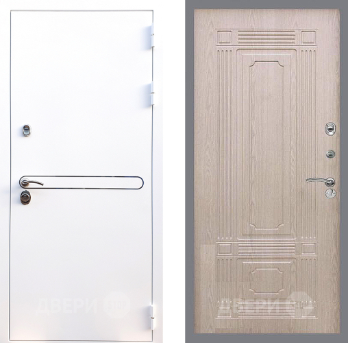 Входная металлическая Дверь Стоп Лайн Вайт ФЛ-2 Беленый дуб в Орехово-Зуево