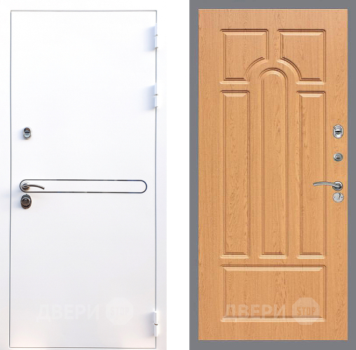 Входная металлическая Дверь Стоп Лайн Вайт ФЛ-58 Дуб в Орехово-Зуево