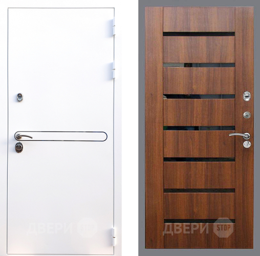 Входная металлическая Дверь Стоп Лайн Вайт СБ-14 Орех бренди в Орехово-Зуево