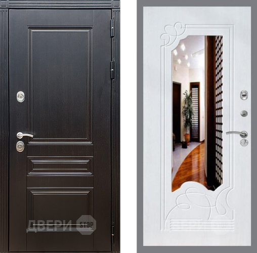 Дверь Стоп МЕГАПОЛИС ЗкркалоФЛ-147 Ясень белый в Орехово-Зуево