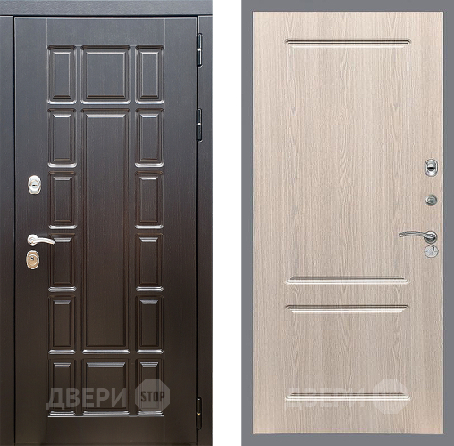 Входная металлическая Дверь Стоп НЬЮ ЙОРК ФЛ-117 Беленый дуб в Орехово-Зуево