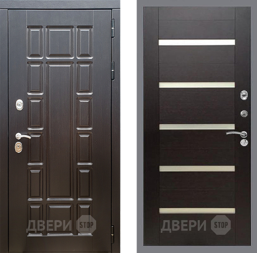 Входная металлическая Дверь Стоп НЬЮ ЙОРК СБ-14 венге поперечный в Орехово-Зуево