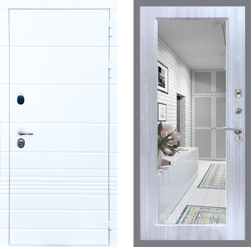 Дверь Стоп ТРЕНДО Зеркало Сандал белый в Орехово-Зуево