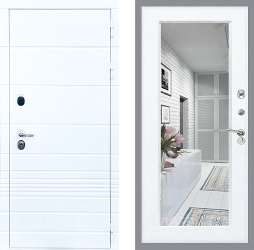 Дверь Стоп ТРЕНДО Зеркало Силк Сноу в Орехово-Зуево