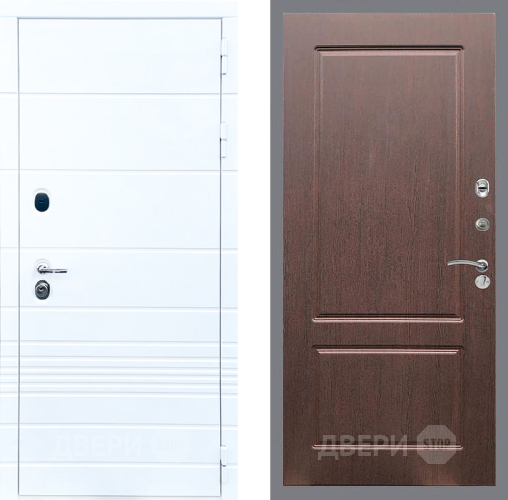 Входная металлическая Дверь Стоп ТРЕНДО ФЛ-117 Орех премиум в Орехово-Зуево