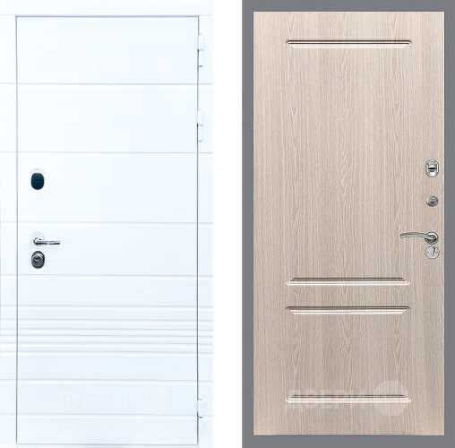 Входная металлическая Дверь Стоп ТРЕНДО ФЛ-117 Беленый дуб в Орехово-Зуево