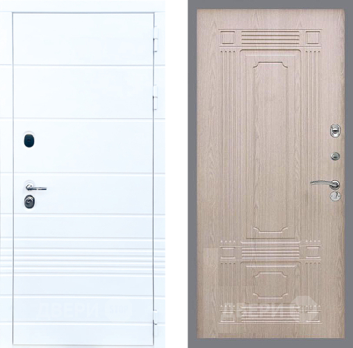Входная металлическая Дверь Стоп ТРЕНДО ФЛ-2 Беленый дуб в Орехово-Зуево