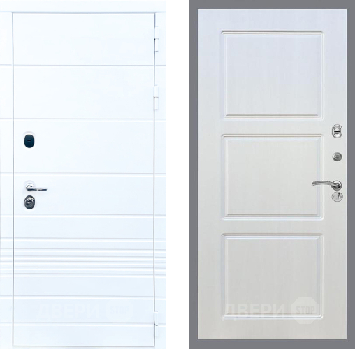 Входная металлическая Дверь Стоп ТРЕНДО ФЛ-3 Лиственница беж в Орехово-Зуево