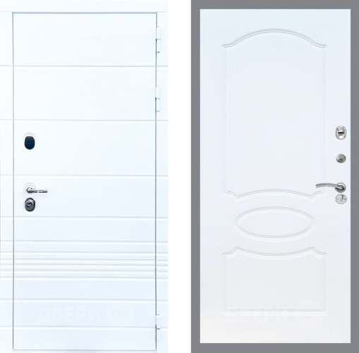 Входная металлическая Дверь Стоп ТРЕНДО ФЛ-128 Белый ясень в Орехово-Зуево