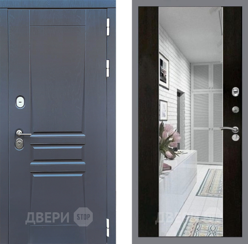 Входная металлическая Дверь Стоп ПЛАТИНУМ Зеркало СБ-16 Венге в Орехово-Зуево