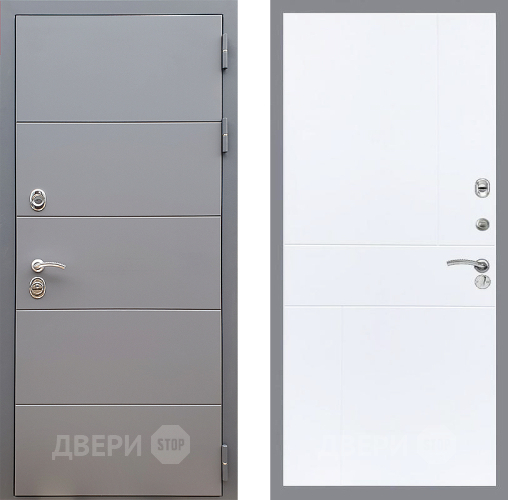 Входная металлическая Дверь Стоп АРТ ГРАФИТ ФЛ-290 Силк Сноу в Орехово-Зуево
