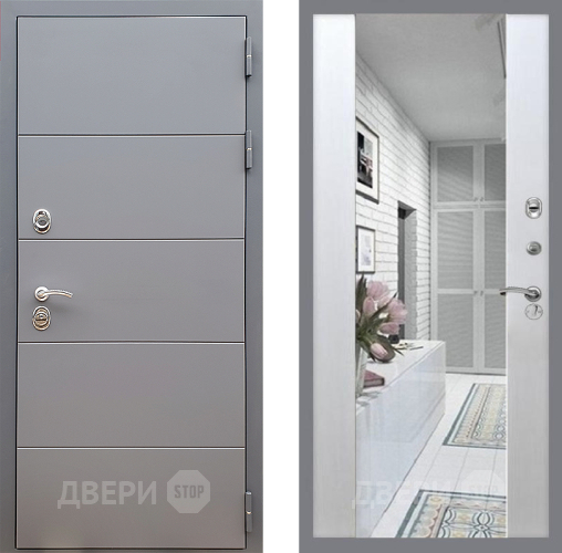 Дверь Стоп АРТ ГРАФИТ Зеркало СБ-16 Лиственница беж в Орехово-Зуево