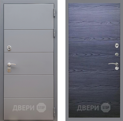 Дверь Стоп АРТ ГРАФИТ Гладкая Дуб тангенальный черный в Орехово-Зуево