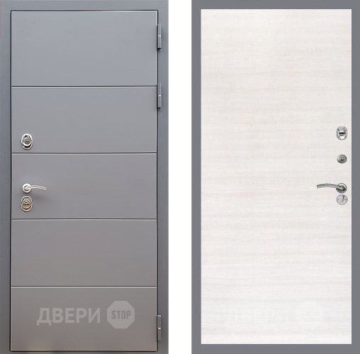 Входная металлическая Дверь Стоп АРТ ГРАФИТ Гладкая Акация светлая в Орехово-Зуево