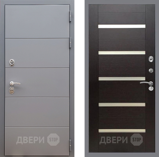 Входная металлическая Дверь Стоп АРТ ГРАФИТ СБ-14 венге поперечный в Орехово-Зуево