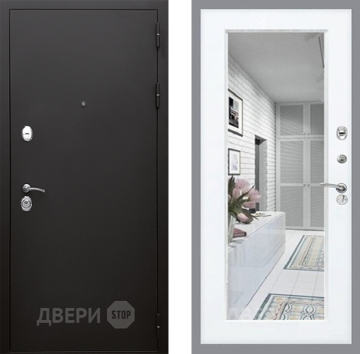 Дверь Стоп КЛАССИК Шагрень Зеркало Силк Сноу в Орехово-Зуево