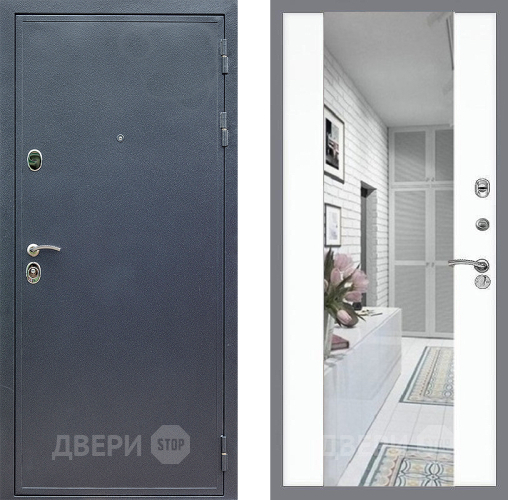 Входная металлическая Дверь Стоп СИЛЬВЕР Зеркало СБ-16 Силк Сноу в Орехово-Зуево