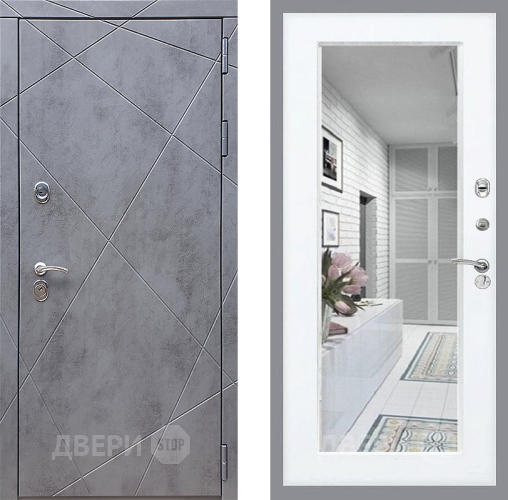 Входная металлическая Дверь Стоп Лучи Зеркало Силк Сноу в Орехово-Зуево